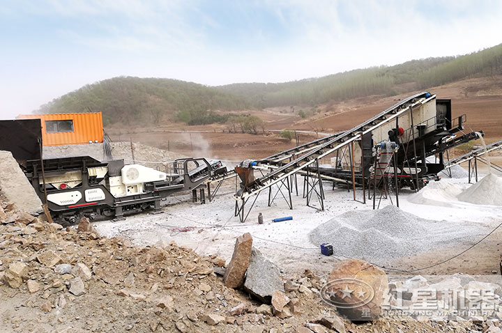 移動破碎制砂機(jī)投產(chǎn)在平頂山用戶現(xiàn)場