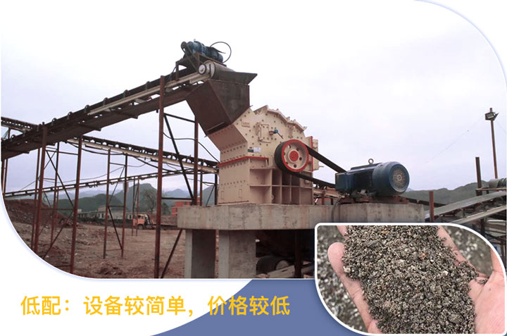 低配的方案價格低，適合小型砂石場